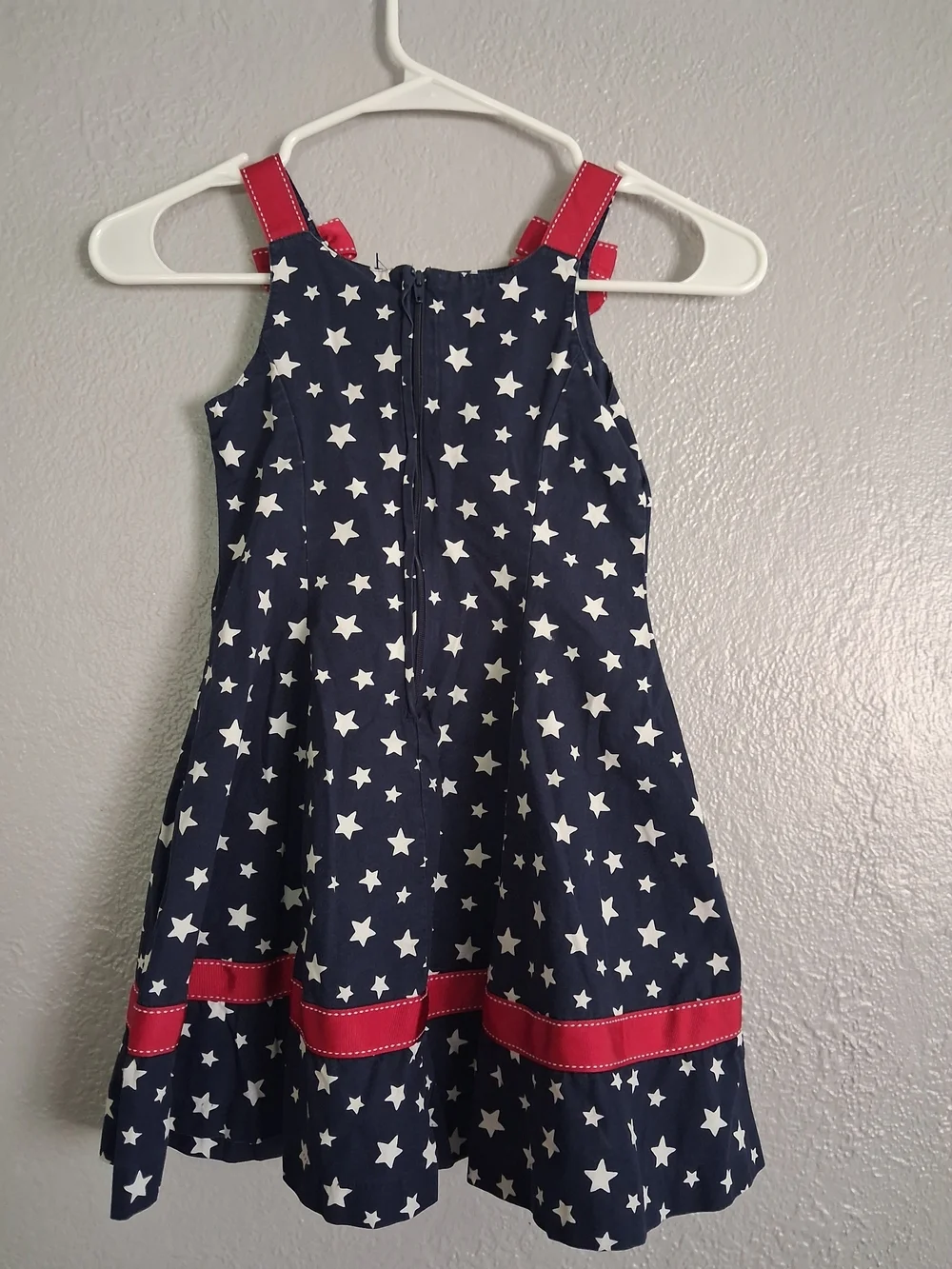 Gymboree Vintage Red White And Blue Star Ribon Bow Dress 5